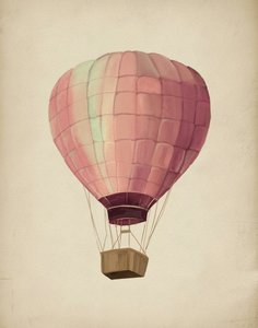 Dromerige roze ballon door Josie George