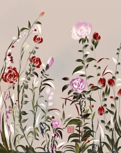 Schilderachtige bloemen in de tuin door Josie George
