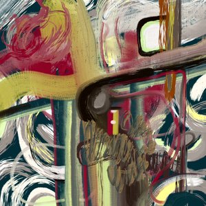 Levendige abstracte penseelstreken door Josie George