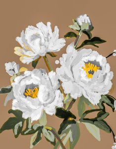 Witte pioenrozen door Josie George