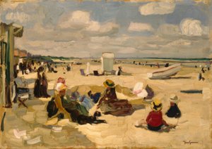 Strand van La Panne door Josse Goossens