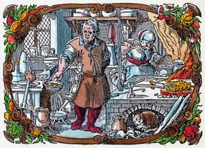 Gastronomie: een zeer uitgeruste keuken in de Renaissance door Jost (after) Amman