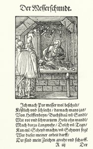 De messenmaker (gravure)