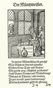 De muntmeester (gravure)