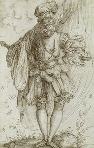 Vaandeldrager met een vlag, 1560s door Jost Amman