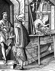 Haakbusschutter of handkanonmaker, ca. 1559-1591 door Jost Amman