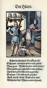 Hoedenmaker / modiste in door Jost Amman