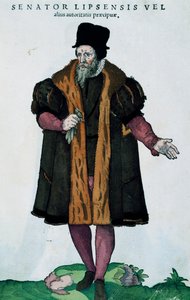 Leipzigse senator, gravure uit Habitus praecipuorum popularum