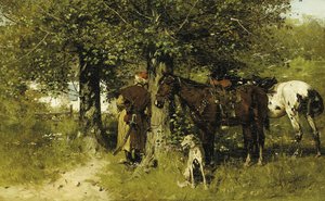 De ontmoeting, 1881 door Jozef Brandt