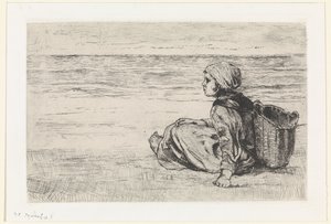 Meisje aan zee