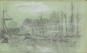 Kade door Jozef Israëls