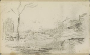 Landschap met een boom door Jozef Israëls