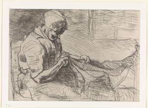 Nettenboetster door Jozef Israëls