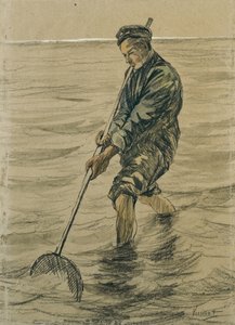 Schelpenvisser, 1863-90 door Jozef Israëls