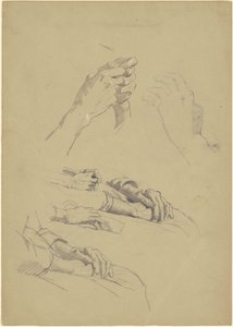 Studies van Handen (recto) door Jr. Enoch Wood Perry