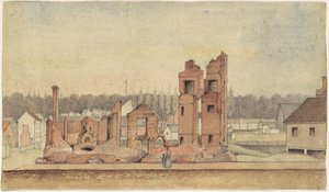 Ruïnes van een Herberg, Petersburg, Virginia door Jr. William Skinner Simpson