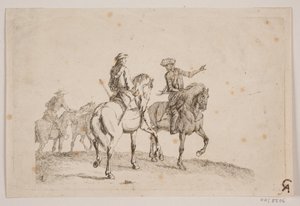 Drie ruiters in uniform door Jørgen V. Sonne