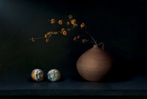 Donker stilleven met fruit door Juan Antonio Palacios