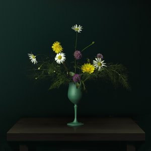 Stilleven met een vaas vol wilde bloemen door Juan Antonio Palacios