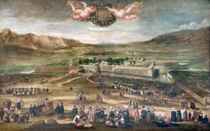 De Intocht van Filips IV in Pamplona, na 1646 door Juan Bautista Martinez Del Mazo