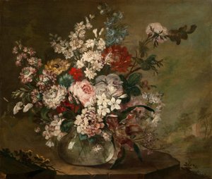 Stilleven met bloemen in een vaas, ca. 1780-1790