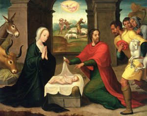 De aanbidding van de herders door Juan Correa de Vivar
