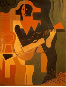 Harlekijn met gitaar door Juan Gris