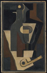 Stilleven met pijp, 1918 door Juan Gris