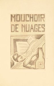 Titelpagina voor Mouchoir de Nuages door Tristan Tzara door Juan Gris