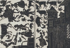 Blad 6 van figuren voor Chinese schaduwpoppen