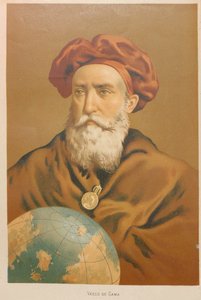 Portret van Vasco de Gama door Juan Planella y Rodríguez