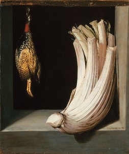 Stilleven met een kardoen en frankolijn