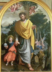 St. Joseph leidt het Kind Christus