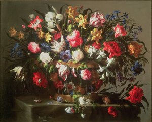 Mand met bloemen