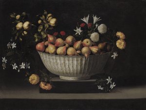 Bloemen en Fruit in een Chinese Kom, ca. 1645