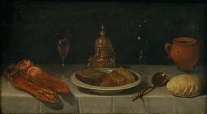 Stilleven en gedekte tafel door Juan van der Hamen