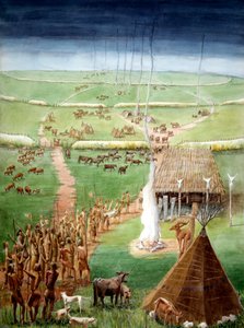 Windmill Hill, Avebury, Wiltshire, in de neolithische tijd