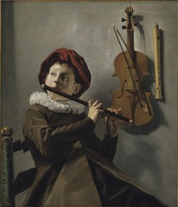 Jongen die de Fluit Speelt