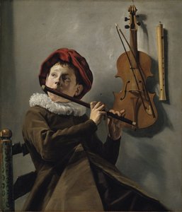Jongen die de Fluit Speelt