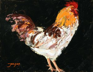 Portret van een stoere haan door Jukyong Park