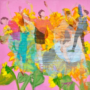 Dansende zonnebloemen door Jukyong Park