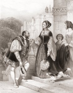 Koning Hendrik VIII van Engeland met Anne Boleyn door Jules (after) David