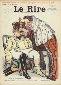 Kroning van Koning Edward VII, illustratie voor Le Rire door Jules Abel Faivre