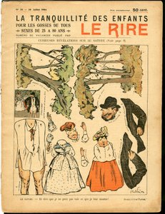 Omslag van The Laughter, nummer 78, satirisch in kleuren door Jules Abel Faivre