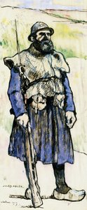 Soldaat in Verdun door Jules Adler