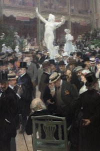 Een vrijdag in de salon des artistes français. Schilderij door Jules Alexandre Grun (1868-1939) door Jules Alexandre Gruen or Grun