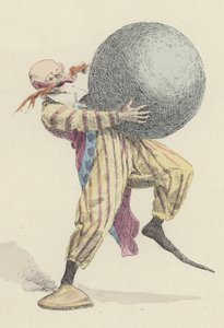 Clown die een Grote Bal Vasthoudt