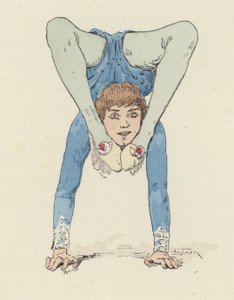 Vrouwelijke gymnast door Jules Arsene (after) Garnier