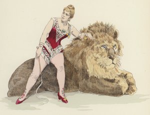 Vrouwelijke leeuwentemmer