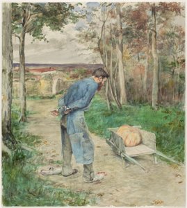 De eikel en de pompoen door Jules Bastien Lepage